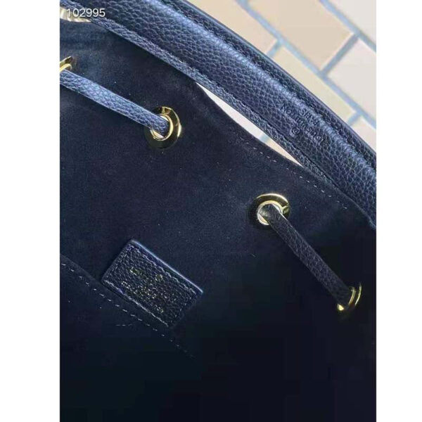 Louis Vuitton Unisex Lockme Bucket Bag Black Grained Calf Leather - Image 11