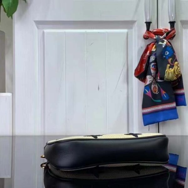 Louis Vuitton Unisex Mini Pochette Accessoires Black Lotus Cotton Cowhide Zip Closure - Image 7