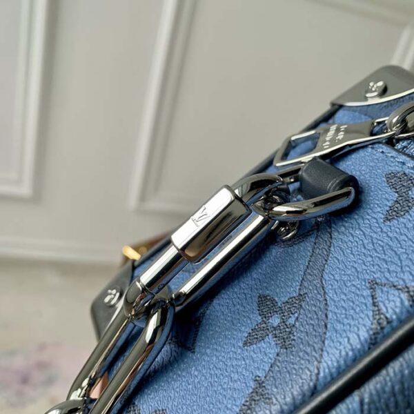 Louis Vuitton Unisex Mini Soft Trunk Abyss Blue Monogram Aquagarden Coated Canvas - Image 9