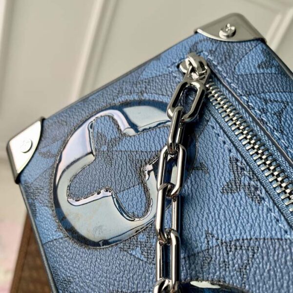 Louis Vuitton Unisex Mini Soft Trunk Abyss Blue Monogram Aquagarden Coated Canvas - Image 8