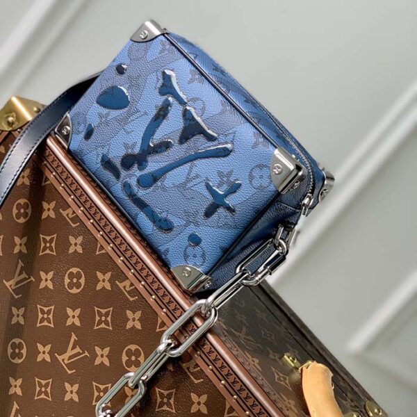 Louis Vuitton Unisex Mini Soft Trunk Abyss Blue Monogram Aquagarden Coated Canvas - Image 3