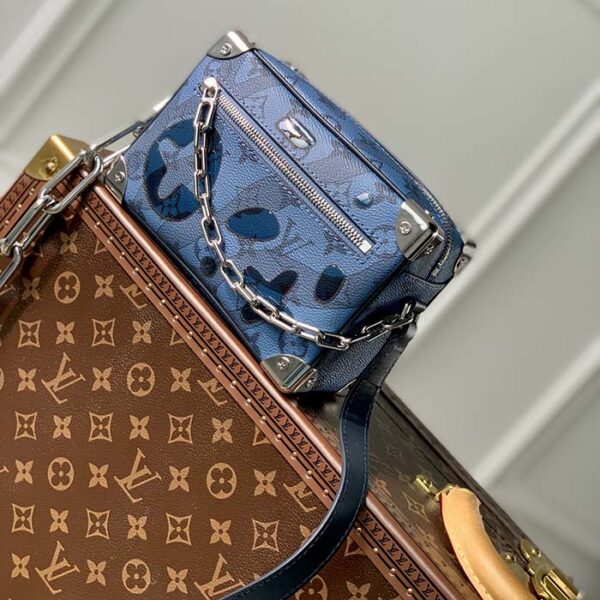 Louis Vuitton Unisex Mini Soft Trunk Abyss Blue Monogram Aquagarden Coated Canvas - Image 2