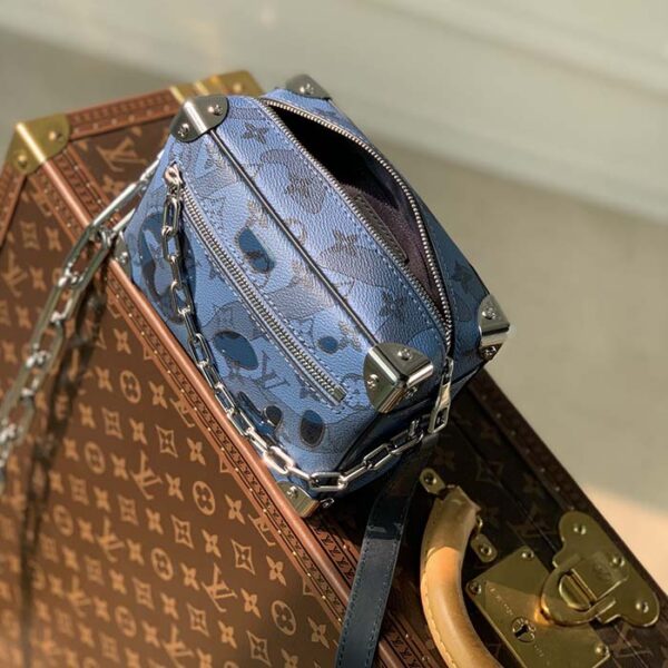 Louis Vuitton Unisex Mini Soft Trunk Abyss Blue Monogram Aquagarden Coated Canvas - Image 6