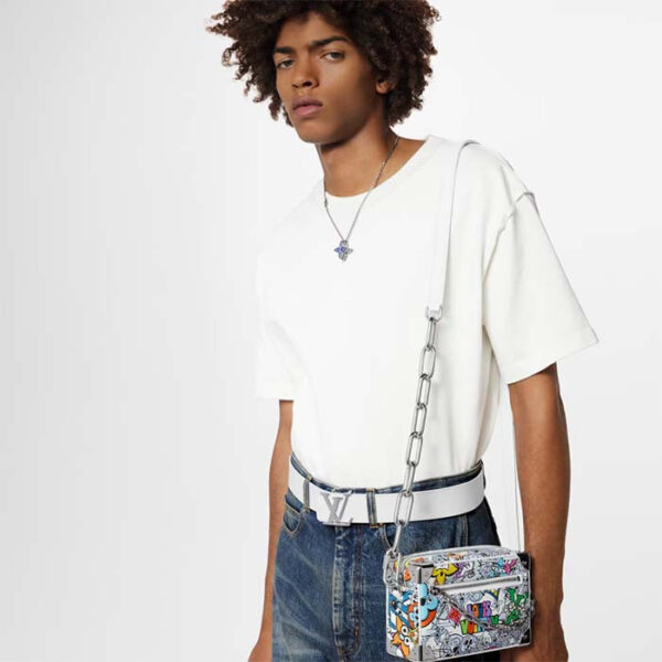 Louis Vuitton Unisex Mini Soft Trunk Black Silver Monogram Eclipse Coated Canvas - Image 13