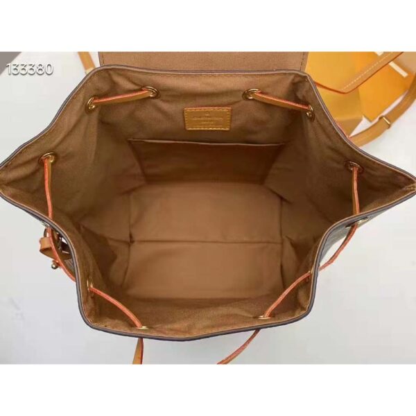 Louis Vuitton Unisex Montsouris PM Aged Natural Leather Monogram Coated Canvas - Image 7