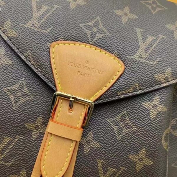 Louis Vuitton Unisex Montsouris PM Aged Natural Leather Monogram Coated Canvas - Image 8