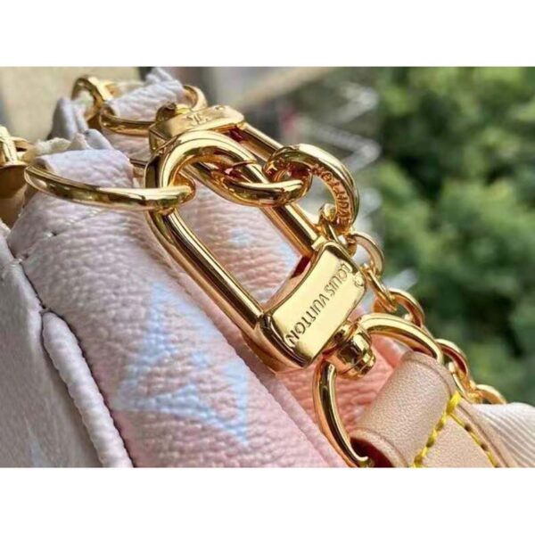 Louis Vuitton Unisex Multi Pochette Accessoires Pink Brume Gray Monogram Giant Coated Canvas - Image 8