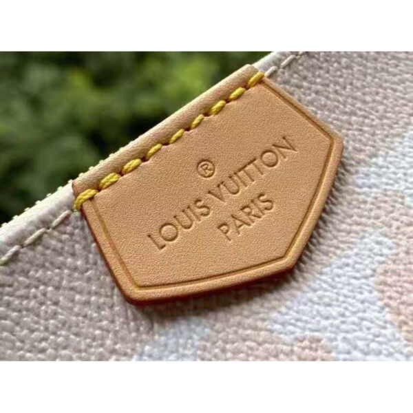 Louis Vuitton Unisex Multi Pochette Accessoires Pink Brume Gray Monogram Giant Coated Canvas - Image 9