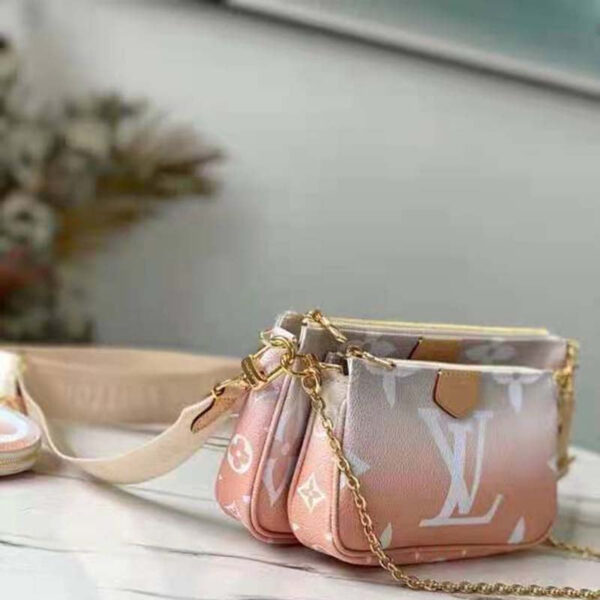 Louis Vuitton Unisex Multi Pochette Accessoires Pink Brume Gray Monogram Giant Coated Canvas - Image 3