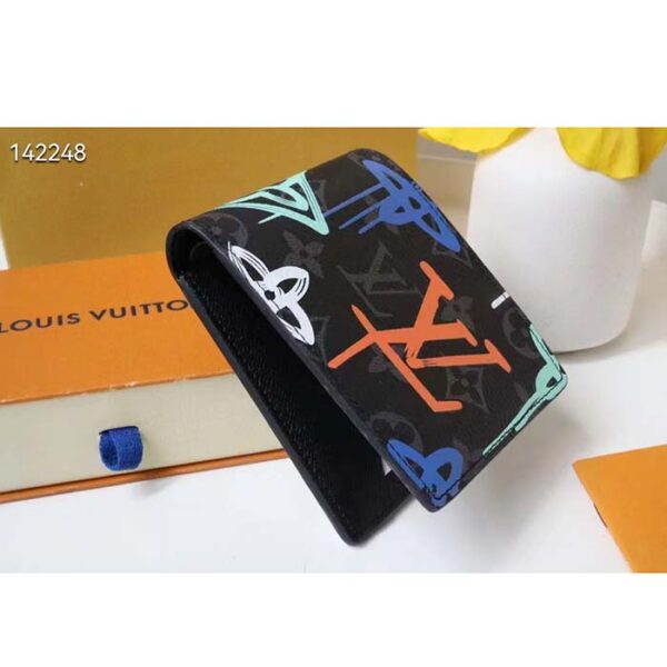 Louis Vuitton Unisex Multiple Wallet LV Graffiti Orange Coated Canvas - Image 3