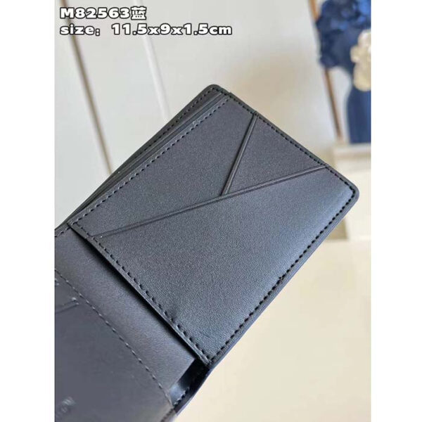 Louis Vuitton Unisex Multiple Wallet Racing Blue Embossed Taurillon Monogram Cowhide Leather - Image 7