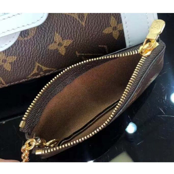Louis Vuitton Unisex Nano Bucket Brown Monogram Coated Canvas Cowhide Leather - Image 7