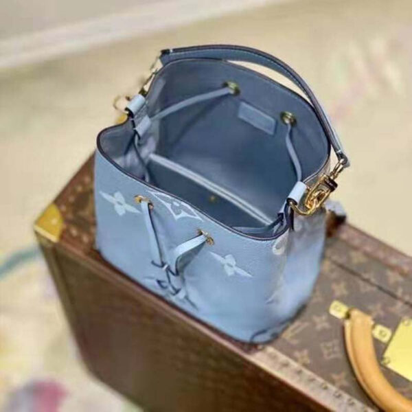 Louis Vuitton Unisex NéoNoé BB Bucket Bag Summer Blue Embossed Grained Cowhide Leather - Image 6