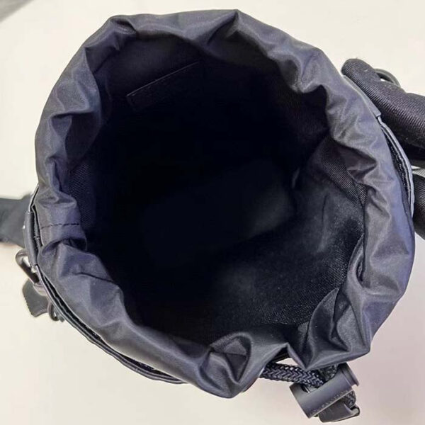 Louis Vuitton Unisex Noe Sling Black Calf Leather Textile Lining Drawstring Closure - Image 7