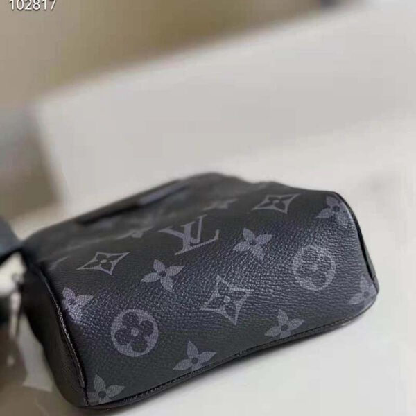 Louis Vuitton Unisex Outdoor Sling Bag Taigarama Noir Black Coated Canvas Cowhide Leather - Image 7
