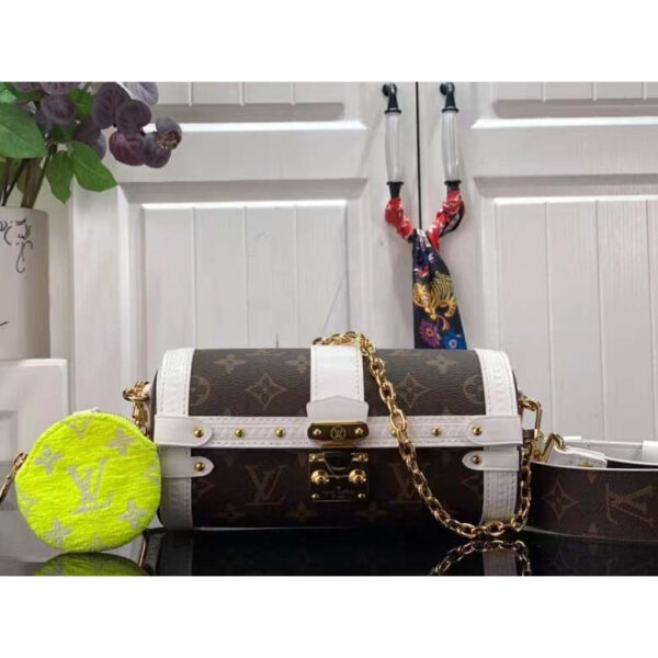 Louis Vuitton Unisex Papillon Trunk Handbag Monogram Coated Canvas Cowhide Leather - Image 2