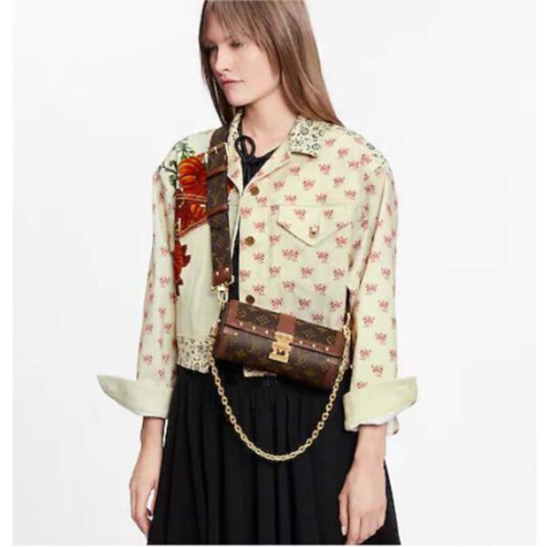 Louis Vuitton Unisex Papillon Trunk Handbag Monogram Coated Canvas Cowhide Leather - Image 11