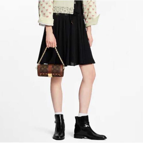 Louis Vuitton Unisex Papillon Trunk Handbag Monogram Coated Canvas Cowhide Leather - Image 13