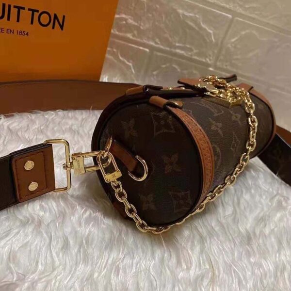 Louis Vuitton Unisex Papillon Trunk Handbag Monogram Coated Canvas Cowhide Leather - Image 4