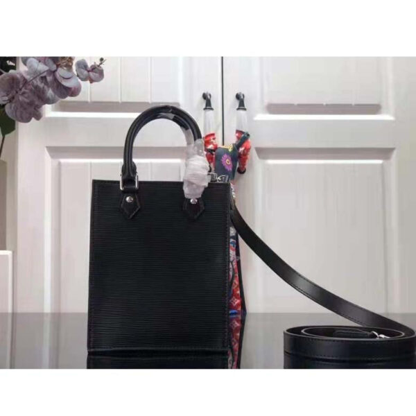 Louis Vuitton Unisex Petit Sac Plat Black Epi Cowhide Leather - Image 4