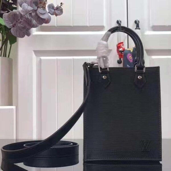 Louis Vuitton Unisex Petit Sac Plat Black Epi Cowhide Leather - Image 2
