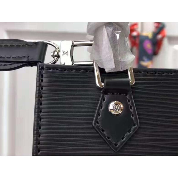 Louis Vuitton Unisex Petit Sac Plat Black Epi Cowhide Leather - Image 6