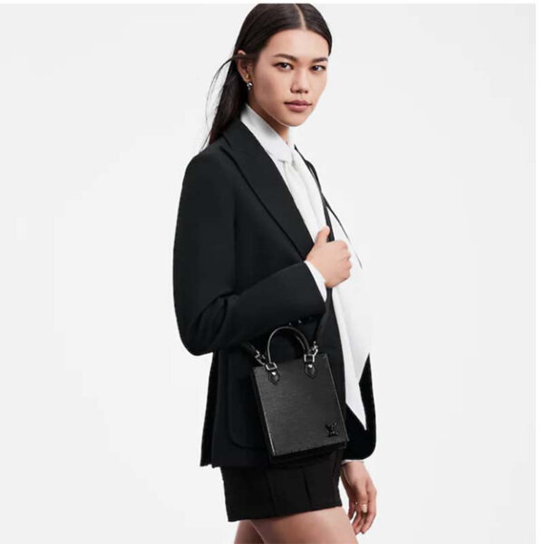Louis Vuitton Unisex Petit Sac Plat Black Epi Cowhide Leather - Image 10