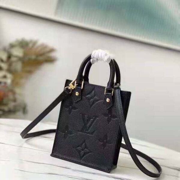 Louis Vuitton Unisex Petit Sac Plat Black Monogram Empreinte Embossed Supple Grained Cowhide - Image 4