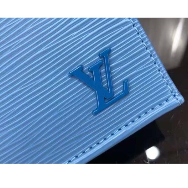 Louis Vuitton Unisex Petit Sac Plat Blue Epi Embossed Supple Grained Cowhide - Image 7