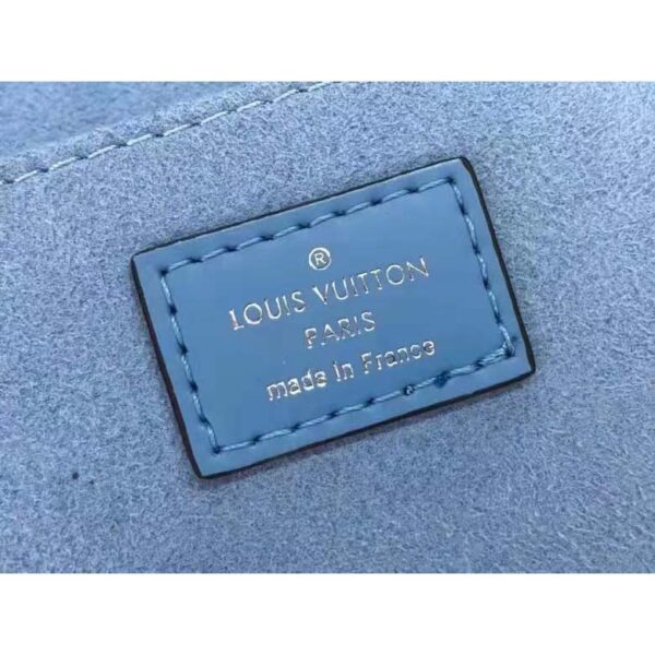 Louis Vuitton Unisex Petit Sac Plat Blue Epi Embossed Supple Grained Cowhide - Image 8