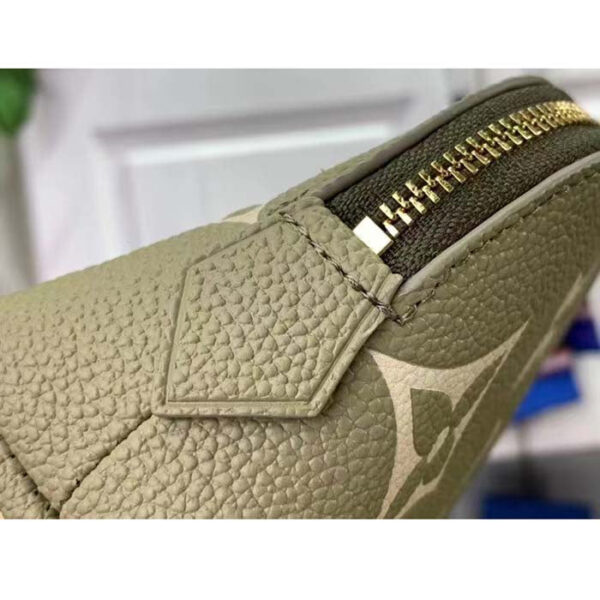 Louis Vuitton Unisex Pochette Cosmétique PM Kaki Fango Cream Monogram Empreinte Embossed Leather - Image 7