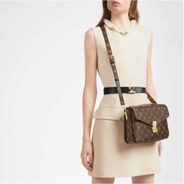 Louis Vuitton Unisex Pochette Métis Bag Monogram Coated Canvas Natural Cowhide - Image 8
