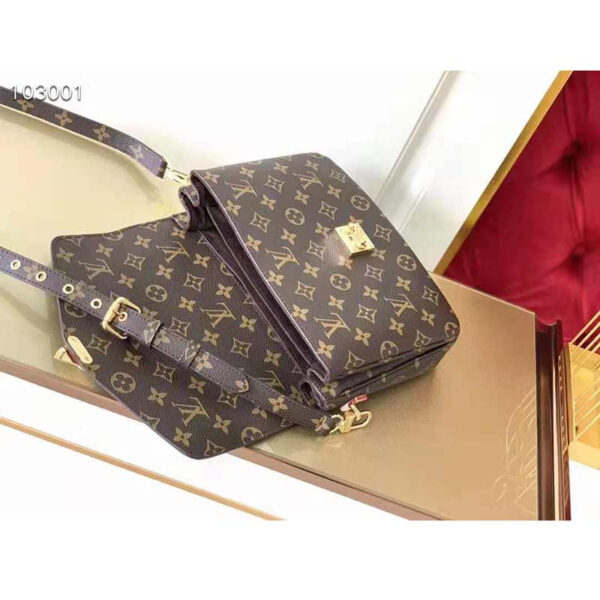 Louis Vuitton Unisex Pochette Métis Bag Monogram Coated Canvas Natural Cowhide - Image 6