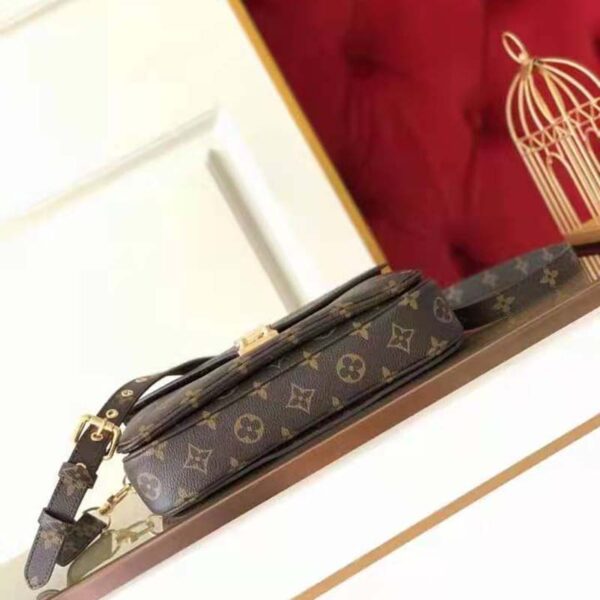 Louis Vuitton Unisex Pochette Métis Bag Monogram Coated Canvas Natural Cowhide - Image 5