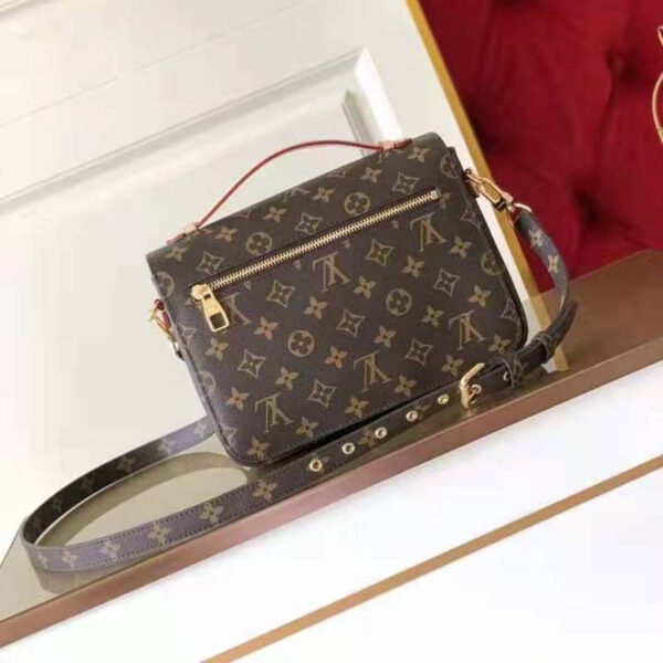 Louis Vuitton Unisex Pochette Métis Bag Monogram Coated Canvas Natural Cowhide - Image 4