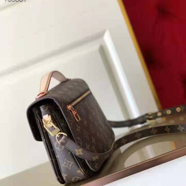 Louis Vuitton Unisex Pochette Métis Bag Monogram Coated Canvas Natural Cowhide - Image 3
