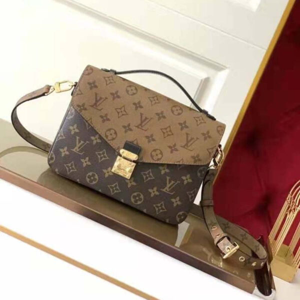 Louis Vuitton Unisex Pochette Métis Bag Monogram Reverse Coated Canvas Natural Cowhide - Image 2
