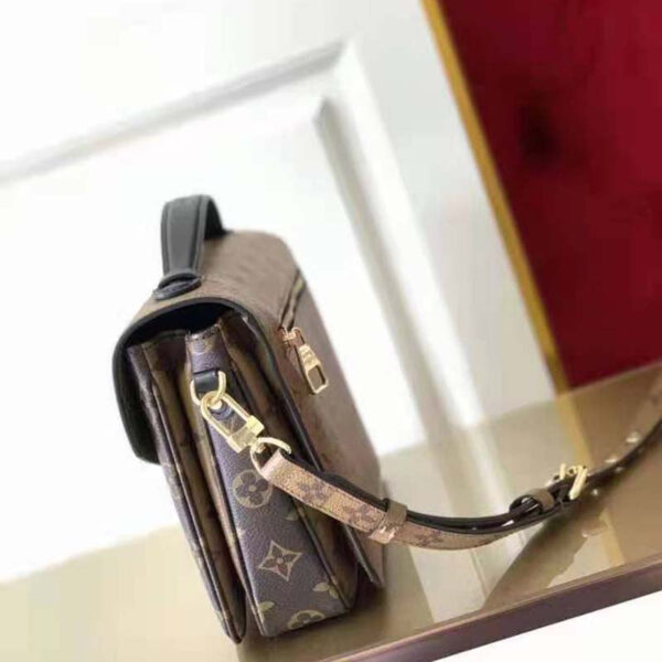 Louis Vuitton Unisex Pochette Métis Bag Monogram Reverse Coated Canvas Natural Cowhide - Image 3