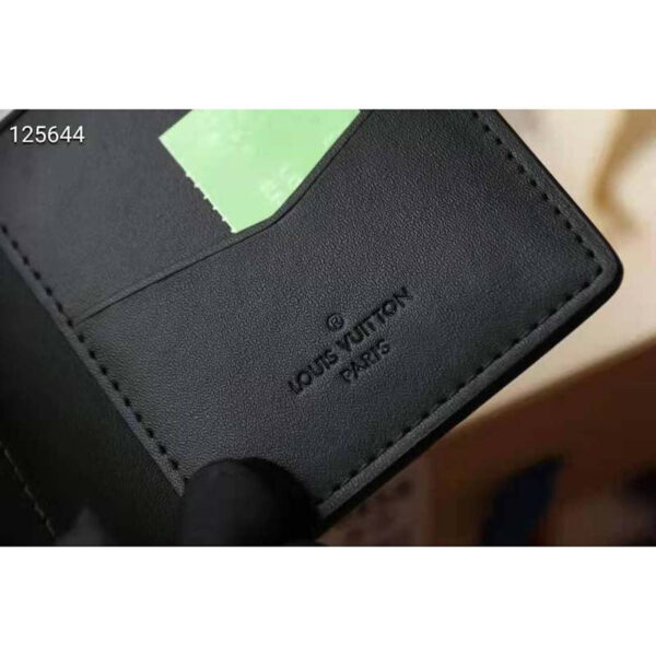 Louis Vuitton Unisex Pocket Organizer Slender Black Monogram Seal Cowhide Leather - Image 10