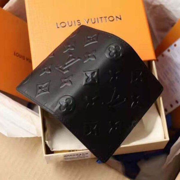 Louis Vuitton Unisex Pocket Organizer Slender Black Monogram Seal Cowhide Leather - Image 4