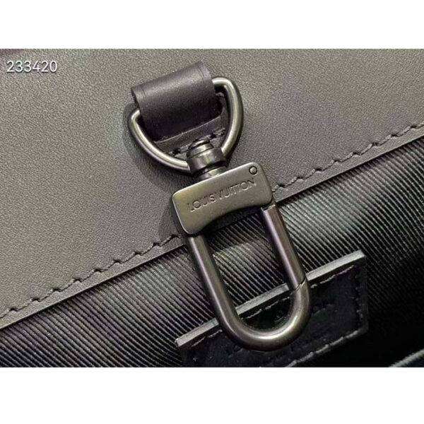 Louis Vuitton Unisex Sac Plat 24H Black Embossed Taurillon Monogram Cowhide Leather - Image 7