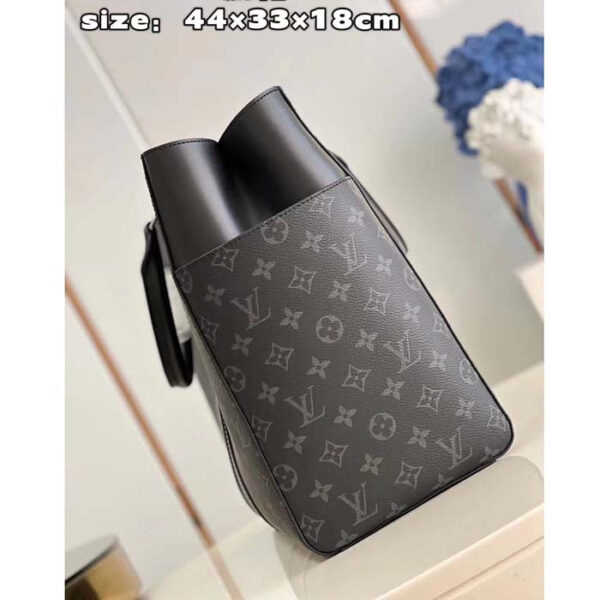 Louis Vuitton Unisex Sac Plat 24H Monogram Eclipse Coated Canvas Cowhide Leather - Image 8