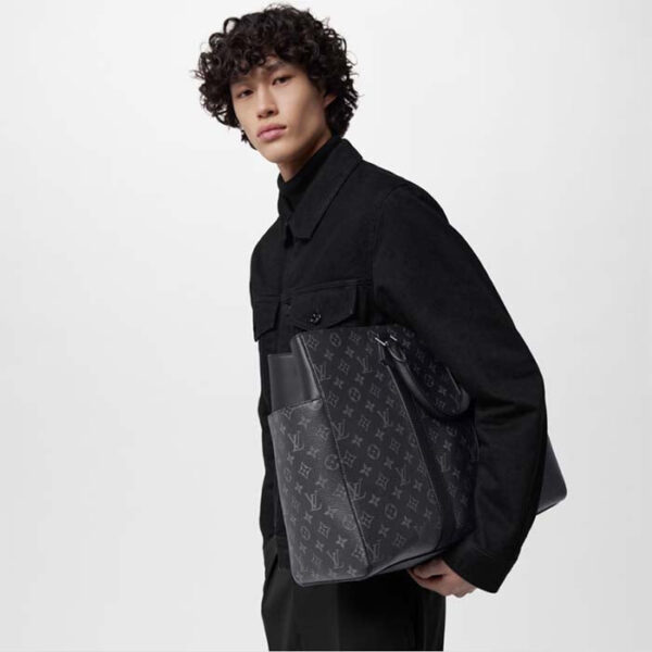 Louis Vuitton Unisex Sac Plat 24H Monogram Eclipse Coated Canvas Cowhide Leather - Image 12