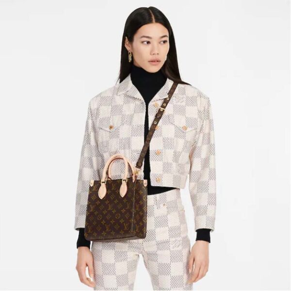 Louis Vuitton Unisex Sac Plat BB Handbag Monogram Coated Canvas Textile Lining - Image 13