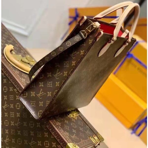 Louis Vuitton Unisex Sac Plat MM Handbag Monogram Coated Canvas Textile Lining - Image 3