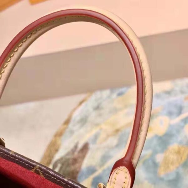 Louis Vuitton Unisex Sac Plat MM Handbag Monogram Coated Canvas Textile Lining - Image 7