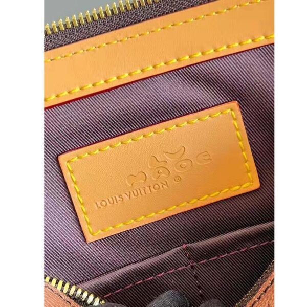 Louis Vuitton Unisex Sac Plat Messenger Bag Monogram Stripes Brown Coated Canvas Cowhide - Image 9