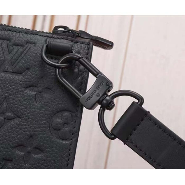 Louis Vuitton Unisex Sac Plat NV Black Embossed Taurillon Monogram Cowhide Leather - Image 9