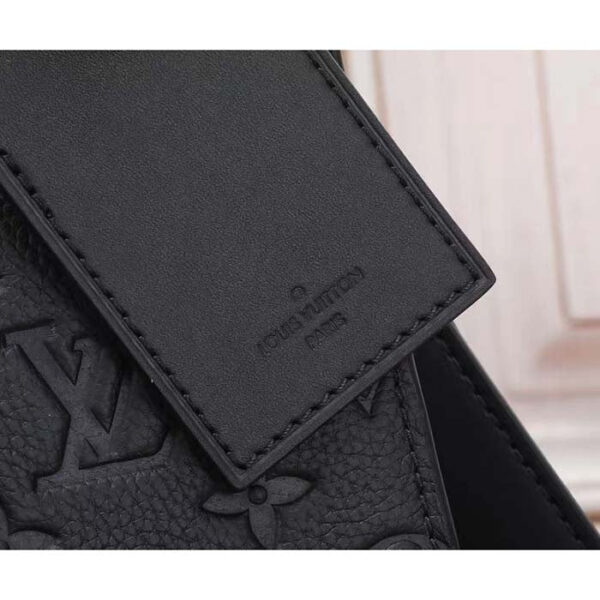 Louis Vuitton Unisex Sac Plat NV Black Embossed Taurillon Monogram Cowhide Leather - Image 7
