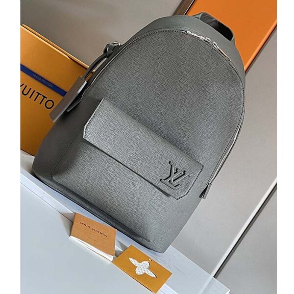 Louis Vuitton Unisex Takeoff Backpack Khaki LV Aerogram Cowhide Leather Textile Lining - Image 2